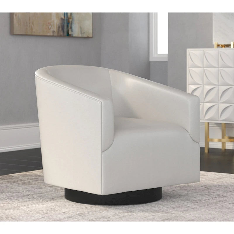 Sedia Girevole con Base in Legno