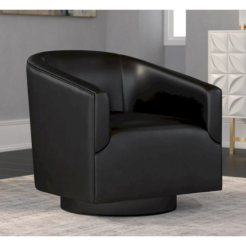 Sedia Girevole con Base in Legno