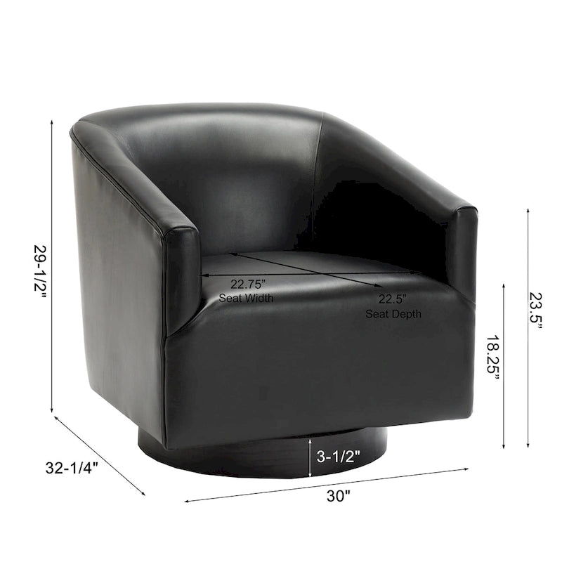 Sedia Girevole con Base in Legno