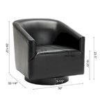 Sedia Girevole con Base in Legno
