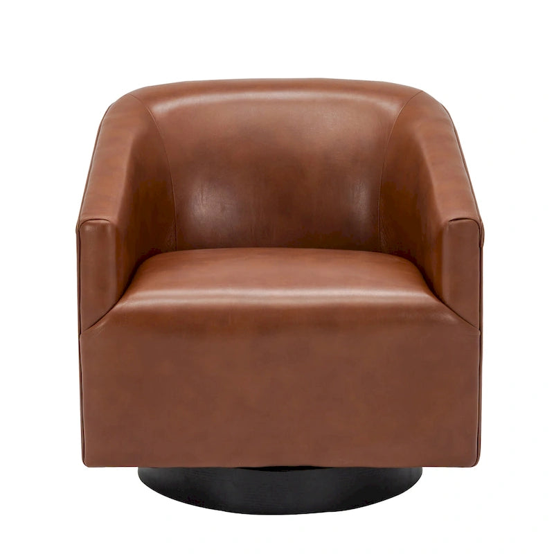 Sedia Girevole con Base in Legno