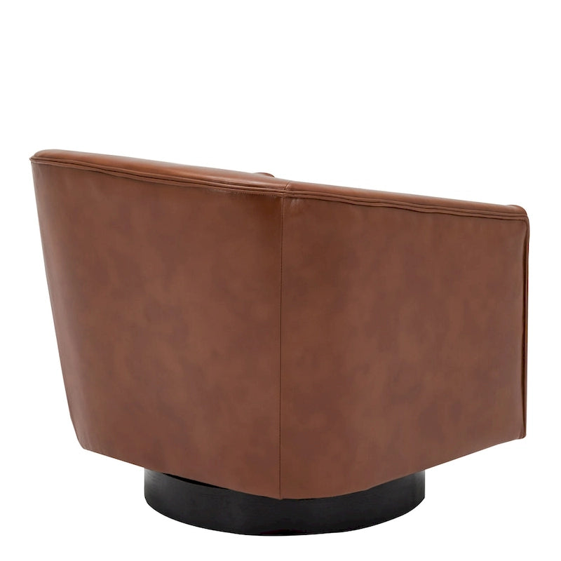 Sedia Girevole con Base in Legno