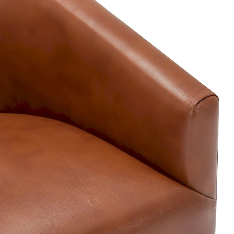 Sedia Girevole con Base in Legno