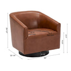 Sedia Girevole con Base in Legno