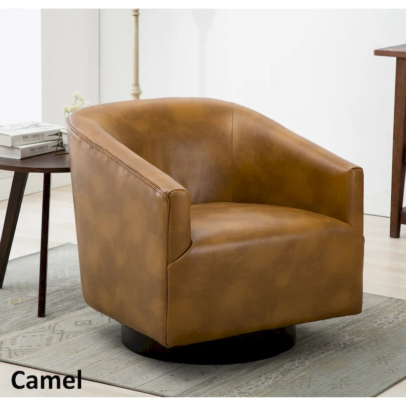 Sedia Girevole con Base in Legno