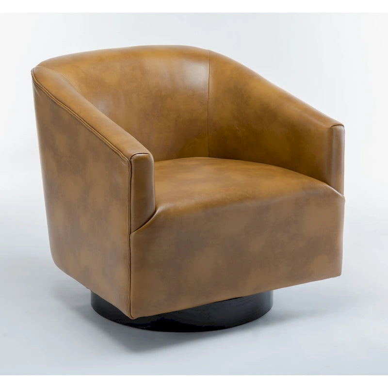 Sedia Girevole con Base in Legno