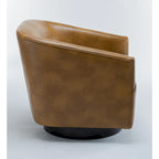 Sedia Girevole con Base in Legno