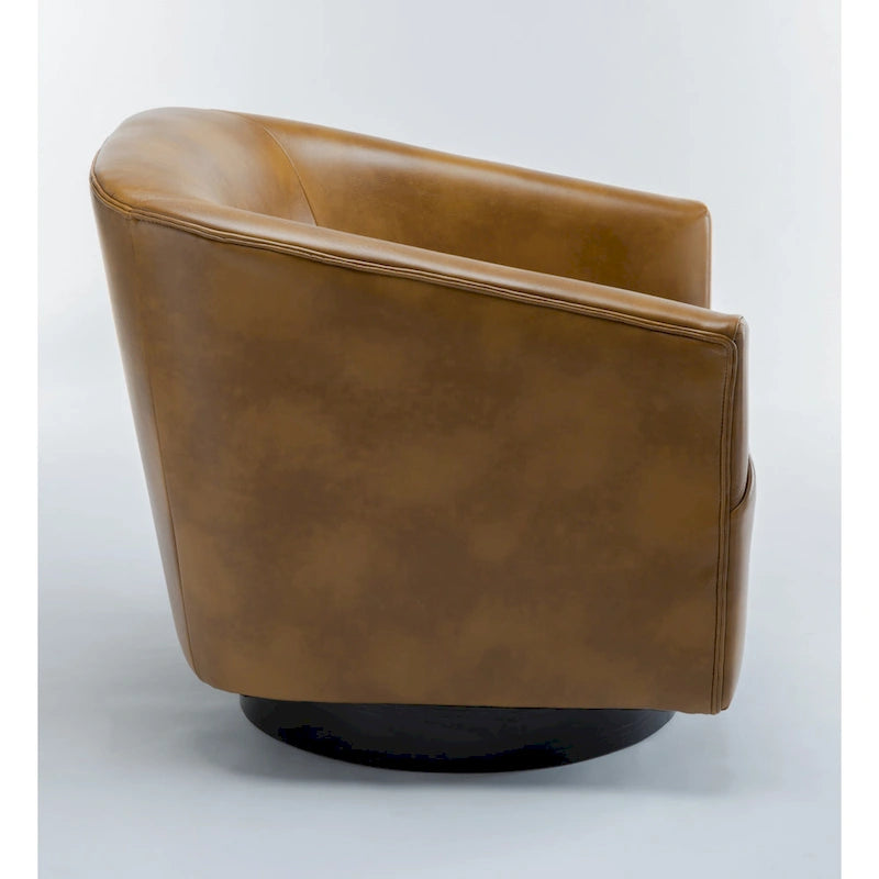 Sedia Girevole con Base in Legno