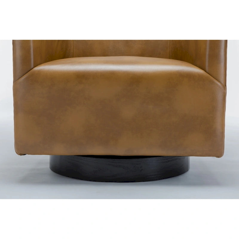 Sedia Girevole con Base in Legno