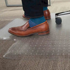 Tappeto salvapavimento borchiato in PVC per sedia da ufficio per moquette a pelo standard