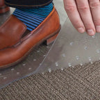 Tappeto salvapavimento borchiato in PVC per sedia da ufficio per moquette a pelo standard
