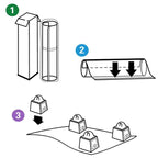 Tappeto salvapavimento borchiato in PVC per sedia da ufficio per moquette a pelo standard