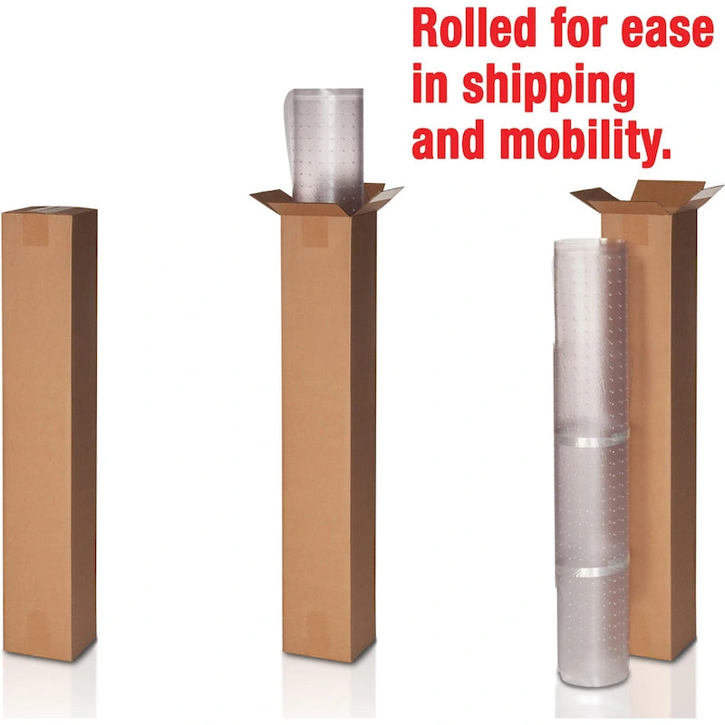 Tappeto salvapavimento borchiato in PVC per sedia da ufficio per moquette a pelo standard
