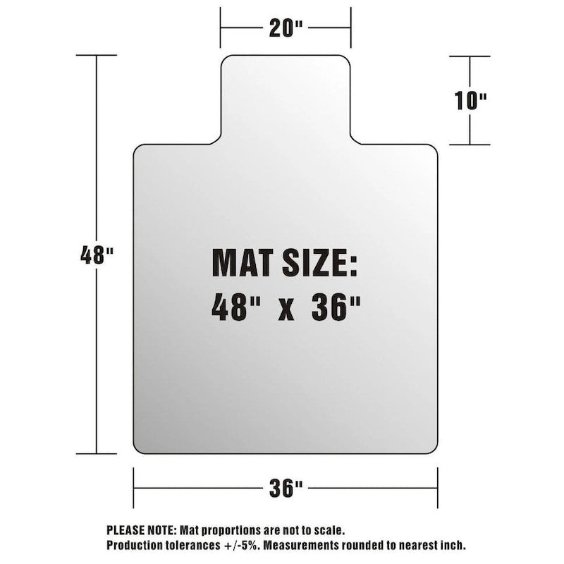 Tappeto salvapavimento borchiato in PVC per sedia da ufficio per moquette a pelo standard