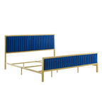 Letto imbottito in velluto