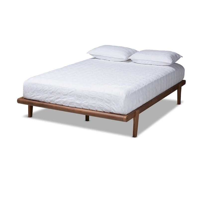 Struttura letto a piattaforma in legno di noce