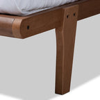 Struttura letto a piattaforma in legno di noce