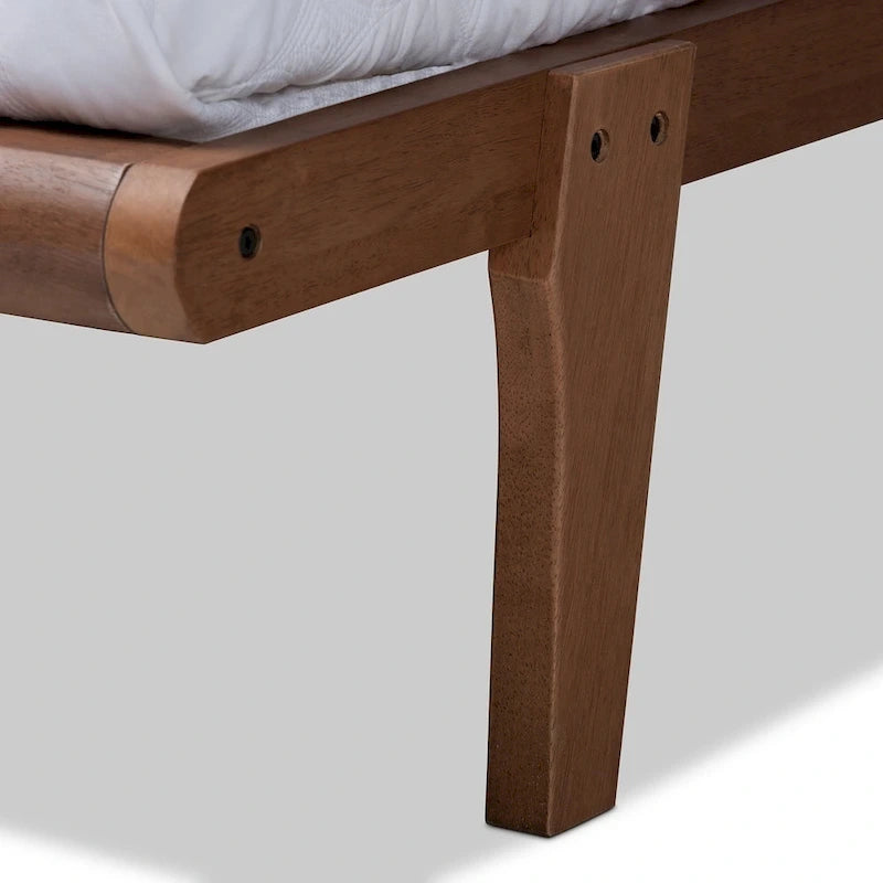 Struttura letto a piattaforma in legno di noce