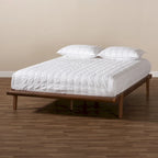 Struttura letto a piattaforma in legno di noce