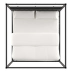 Letto a baldacchino con struttura King-size in nichel nero