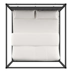 Letto a baldacchino con struttura King-size in nichel nero