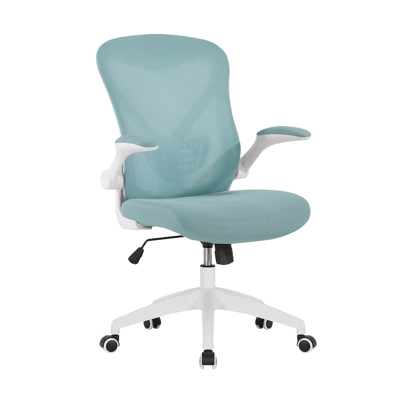 Sedia da ufficio ergonomica in rete con base in nylon e meccanismo di inclinazione