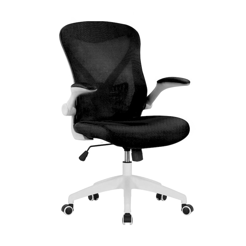 Sedia da ufficio ergonomica in rete con base in nylon e meccanismo di inclinazione