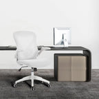 Sedia da ufficio ergonomica in rete con base in nylon e meccanismo di inclinazione