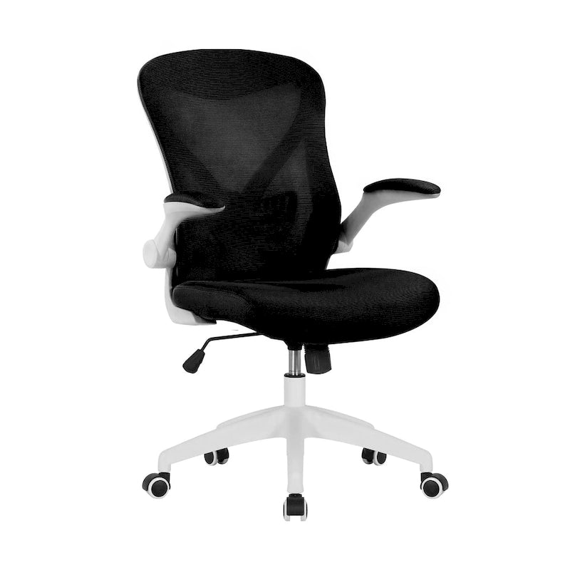 Sedia da ufficio ergonomica in rete con base in nylon e meccanismo di inclinazione