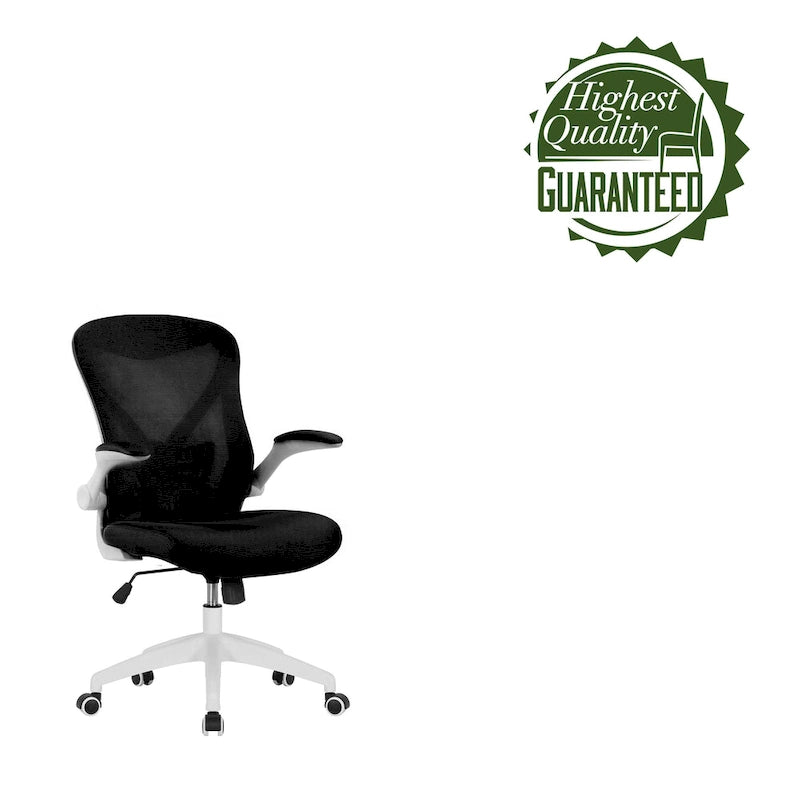 Sedia da ufficio ergonomica in rete con base in nylon e meccanismo di inclinazione
