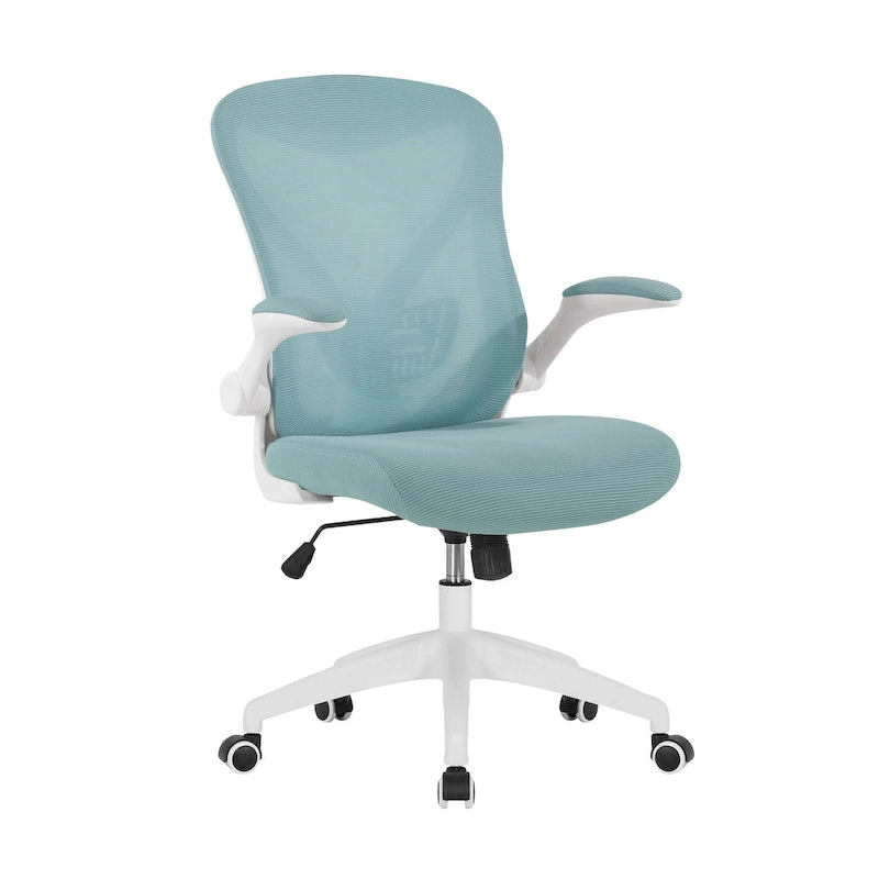 Sedia da ufficio ergonomica in rete con base in nylon e meccanismo di inclinazione