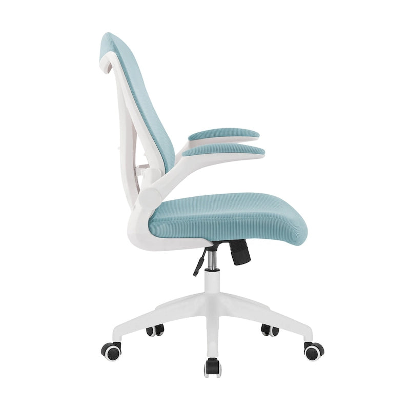 Sedia da ufficio ergonomica in rete con base in nylon e meccanismo di inclinazione