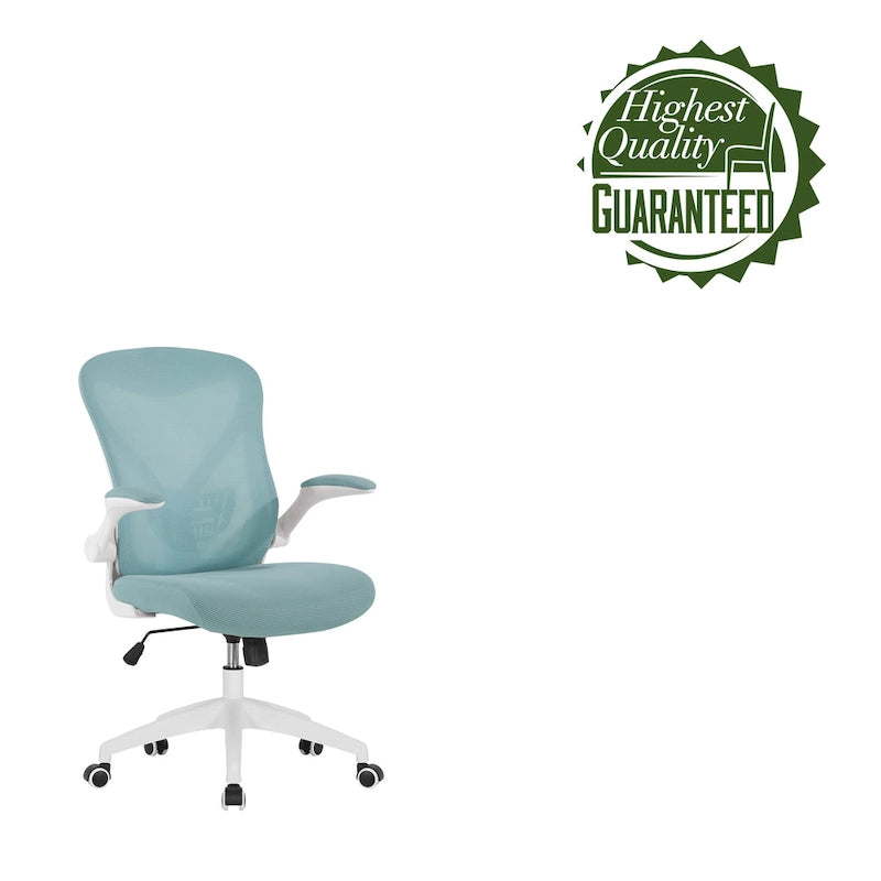 Sedia da ufficio ergonomica in rete con base in nylon e meccanismo di inclinazione