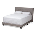 Letto moderno in tessuto trapuntato