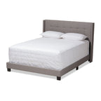 Letto moderno in tessuto trapuntato