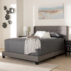 Letto moderno in tessuto trapuntato
