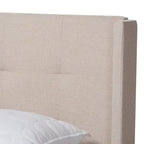 Letto moderno in tessuto trapuntato