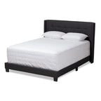 Letto moderno in tessuto trapuntato