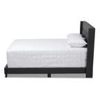 Letto moderno in tessuto trapuntato