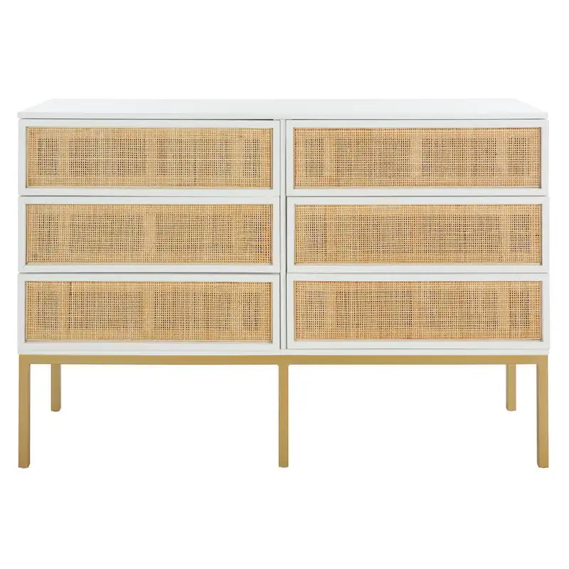 Cassettiera in rattan a 6 cassetti
