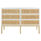 Cassettiera in rattan a 6 cassetti