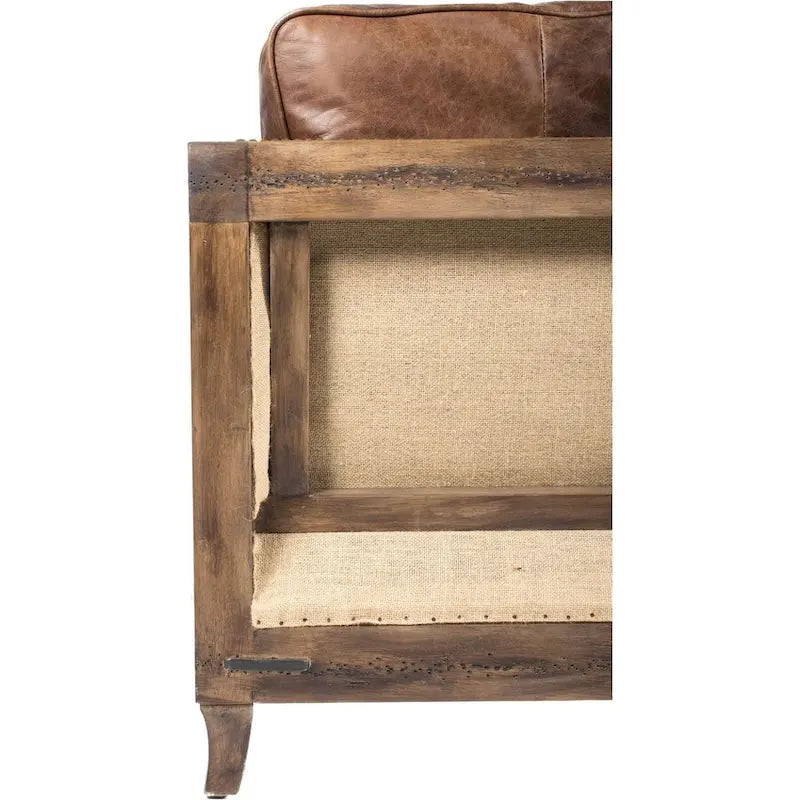 Divano vintage in pelle marrone