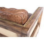 Divano vintage in pelle marrone