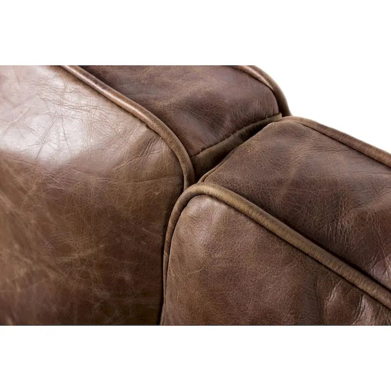 Divano vintage in pelle marrone