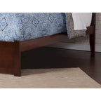 Letto matrimoniale con piattaforma e 2 cassetti in noce