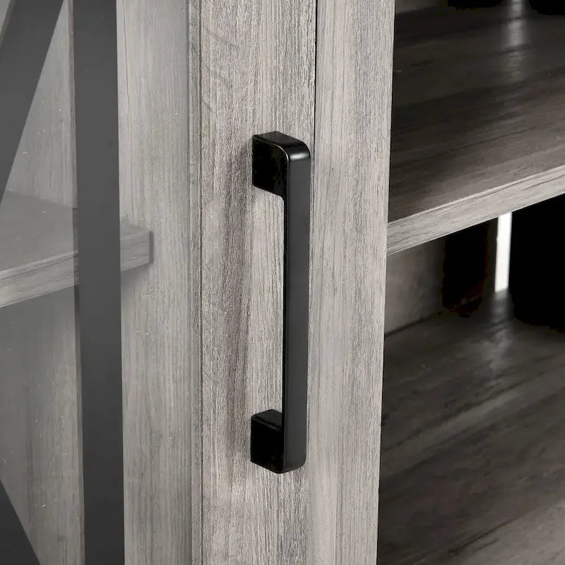 Mobile TV highboy da 59 pollici con 2 ante e luci LED, adatto per TV fino a 70 pollici