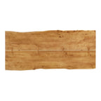 60 Tavolo da Pranzo in Legno di Acacia Bordo Naturale - Nero Naturale