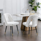 Sedie da pranzo imbottite moderne e contemporanee con borchie e gambe in metallo