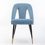 Sedie da pranzo imbottite moderne e contemporanee con borchie e gambe in metallo