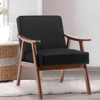 Sedia Mid-Century Modern, Sedia da Soggiorno con Struttura in Legno Massello